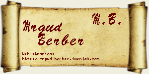 Mrgud Berber vizit kartica